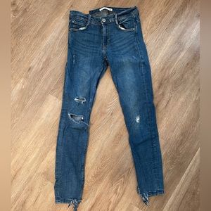 Zara trafaluc denim pants